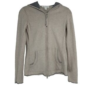 Banana Republic Women's Zip Sweater Size Small Oatmeal Wool Cashmere Blend